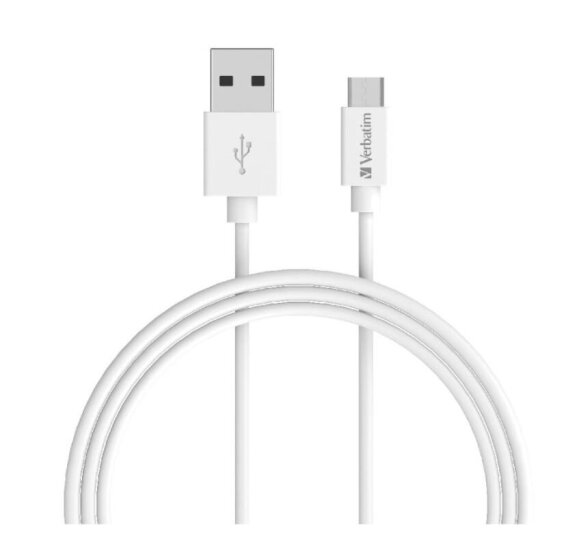 Verbatim Charge Sync microUSB Cable 1m White-preview.jpg